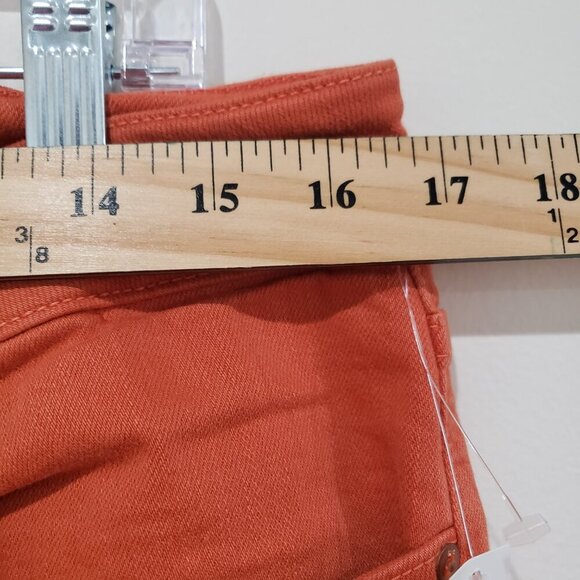 Pilcro & the Letterpress High Rise Bootcut Jeans Size 32 Orange Fray Hem Casual - Picture 14 of 16